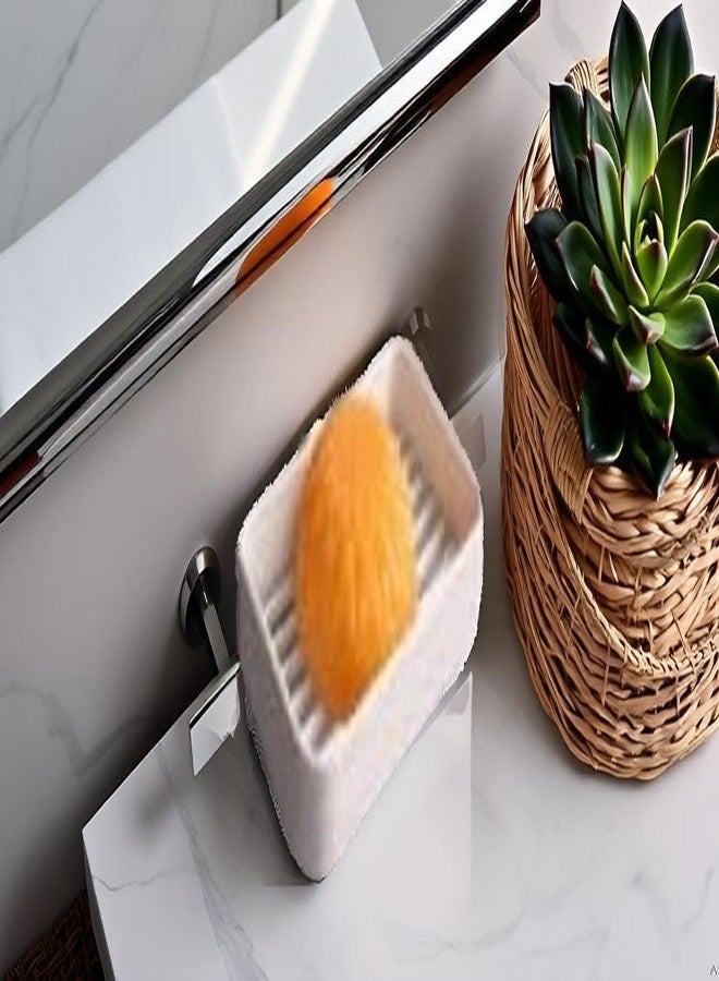 Pathavi Plastic Soap Dish Holder with Drainage Slots - Rectangular Self-Draining Soap Tray for Bathroom & Kitchen Sink, Non-Slip, Durable & Easy to Clean (White) - Image 3